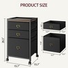 File Cabinet, Mobile Filing Cabinet Fits Letter Size or A4, Fabric Vertical File on Wheels, Home Office Smal - 2 of 4