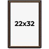 PosterPalooza | Modern Shadow Box 1" Depth Brown Picture Frame - UV Acrylic, Backing, Hanging Hardware - 2 of 4