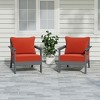 WestinTrends Avalon Outdoor Modern HDPE Patio Club Chairs with Deep Seat Cushions (Set of 2) - 2 of 4