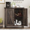 Farmhouse Sideboard Buffet Cabinet, Small Storage Cabinet with 2 Doors and Adjustable Shelves - 4 of 4
