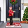 Orieon Christmas Welcome Mat 20x32 Inch, Red Snow Themed Doormat Non-Slip Indoor Outdoor, Holiday Front Porch Decor for Home Entrance - 4 of 4