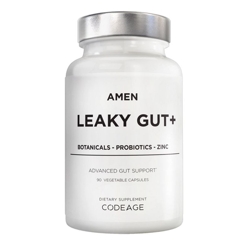 Amen Leaky Gut, Probiotics, Prebiotics, L-Glutamine, Digestive Supplement - 90ct, 1 of 8