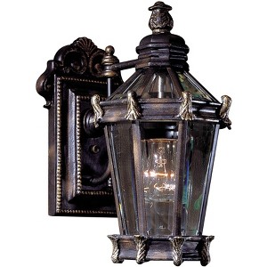 Minka Lavery Rustic Outdoor Wall Light Fixture Heritage Bronze Lantern 14 7/8" Beveled Glass Panels for Post Exterior Porch Patio - 1 of 3