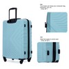 Gulches 3 Piece Luggage Sets ABS Lightweight Suitcase with Two Hooks, Spinner Wheels, TSA Lock,  Lightweight Suitcases for Travel, (20/24/28) Green - 3 of 4