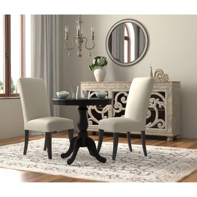 Fairview 30" Dark Wood Round Pedestal Dining Table