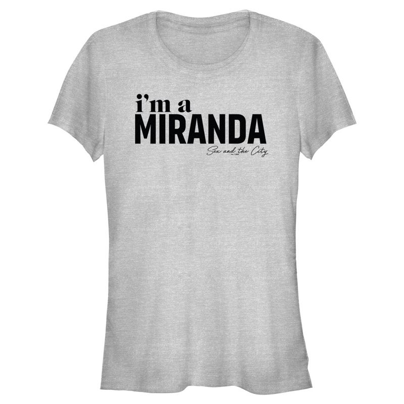 Junior's Women Sex and the City I'm a Miranda Text T-Shirt, 1 of 5