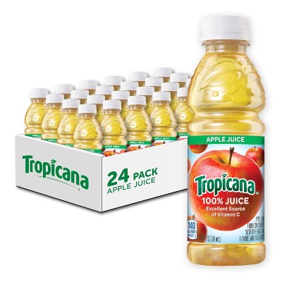 Tropicana 100% Juice, Apple Juice - 10 Fl Oz Bottle (Pack of 24)