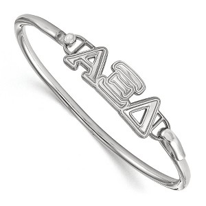 Black Bow Jewelry Sterling Silver Alpha Xi Delta Greek Life Bangle Bracelet 7 Inch - 1 of 3