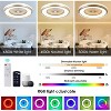 HUMHOLD Bladeless Ceiling Fan with RGB Light Remote, Smart LED Ceiling Fans with Voice/App Control, Modern Low Profile Dimmable Light Ceiling Fan - 2 of 4