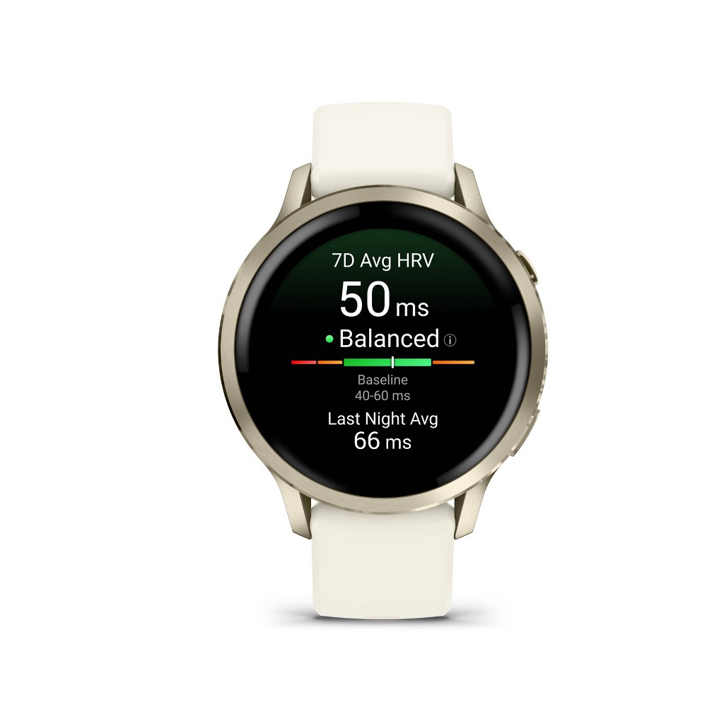Garmin Venu 4.41mm Smartwatch with Silicone Band - Lunar Gold