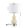(Set of 2) 22" Cora Classic Vintage Glass LED Table Lamp with USB Charging Port (Includes LED Light Bulb) - JONATHAN Y - 3 of 4