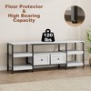 Homhougo 71" Modern-Industrial TV Stand with 2 Fabric Drawers, Entertainment Center for TVs Up to 75" White - 4 of 4