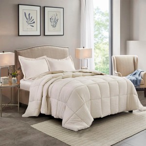 Evo Bytes Pre-Washed Microfiber Reversible Comforter Set, Soft Lightweight 3 Piece Bedding Quilt for All Season Use-Queen Comforter & 2 Standard Shams - 1 of 4