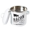 The Lakeside Collection Bacon Grease Container With Strainer Farmhouse Decor Kitchen Fat Storage - 4 of 4