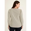June + Vie by Roaman's Women's Plus Size Mutton Sleeve Striped Top - 3 of 4