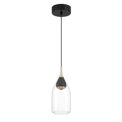 George Kovacs Lighting Arabesque 1 - Light Pendant in  Coal/Brushed Gold