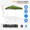 EAGLE PEAK Slant Leg Pop-up Canopy Tent Easy One Person Setup Instant Outdoor Beach Canopy Folding Portable Sports Shelter - 3 of 4