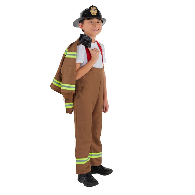 Dress Up America Fireman Costume for Kids - Role Play Firefighter Costume - Small 4-6, 5 of 6