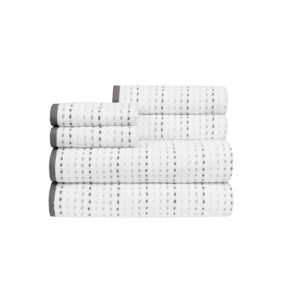 6pc Parsnip Bath Towel Set Gray - CARO HOME