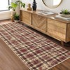 Nasitip Washable Rug-Modern Plaid Area Rug Non Slip Soft Rugs-Low Pile Foldable Floor Cover Accent Carpet - 3 of 4