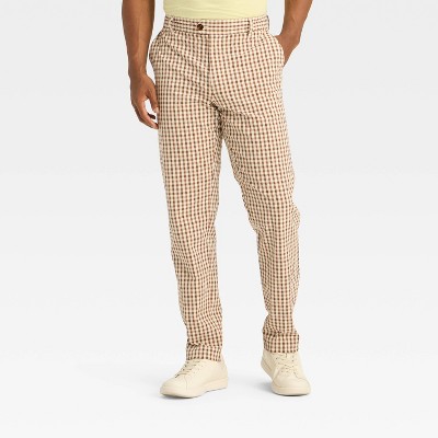 Houston White Men's Seersucker Suit Chino Pants - Brown