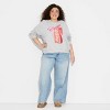 Women's Coca-Cola Bow Graphic Sweatshirt - Gray - image 3 of 3