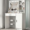 KTMBDW Vanity Desk with Mirror, LED Lights Makeup Vanity Table with Drawers and Storage Cabinets Dressing Table for Bedroom Dressing Room - 2 of 4