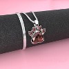 Maya's Grace Birthstone Paw Print Pendant Necklace, Rhinestone Gemstone, Pendant Necklace for Women - 2 of 4
