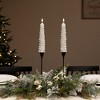 Northlight LED Flickering Flameless Wax Tapered Christmas Tree Candles - 9.75" - White - Set of 2 - 2 of 4