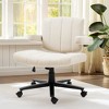 Ridstar Fabric Cross-Rotation Office Chair with Castors & Height Adjustment-White - 2 of 4