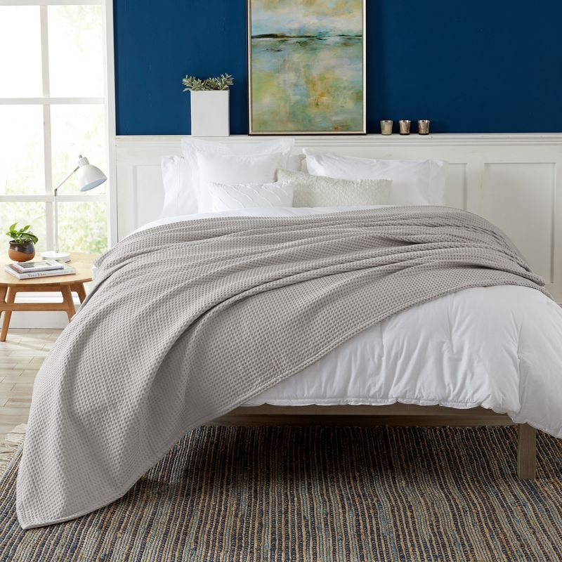 Market & Place 100% Cotton Waffle Weave Bed Blanket, 3 of 8