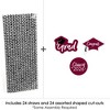 Big Dot of Happiness Maroon 2026 Graduation Paper Straw Decor - Party Striped Decorative Straws - Set of 24 - 3 of 4