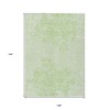 Mint Green Artichoke Green And Ivory Floral Washable Indoor Outdoor Area Rug - 3 of 4