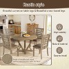 Set of 2 Dining Chairs Modern Farmhouse Rustic Look Distressed Design Ladderback Solid Wood - 4 of 4