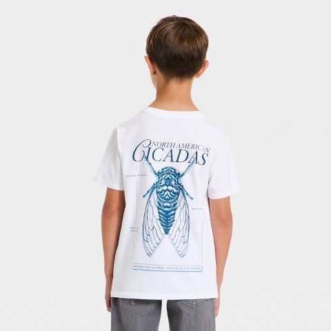 Детские Cat & Jack Boys' Short Sleeve Bug Graphic T-Shirt - Cat & Jack™ White M