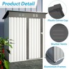 5 x 3 Ft Outdoor Storage Shed with Lockable Doors, Metal Sheds Without Floor, Outdoor Storage Tool House for Backyard, Porch, Lawn - 2 of 4