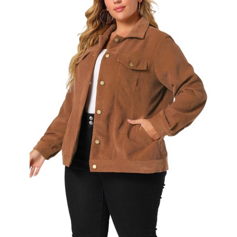 Agnes Orinda Women's Plus Size Winter Outfits Utility Belted Fashion  Overcoats Khaki 1x : Target
