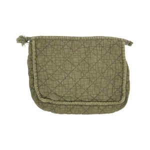 Saro Lifestyle Soft Cotton Quilted Cosmetic Bag - 1 of 4