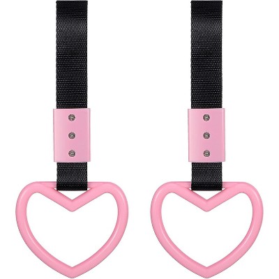 TruAIR 2PCS Heart Car Handle Straps Ð Drift Charm & Bumper Decor