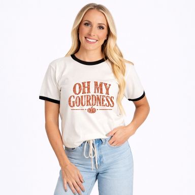 Simply Sage Market - Women's Ringer Graphic T-Shirt - Oh My