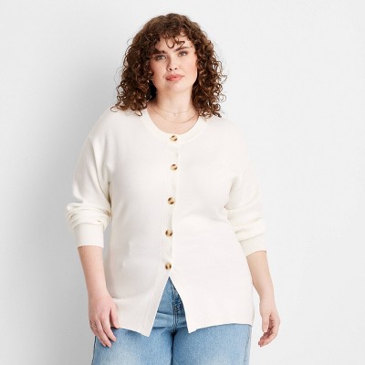 Women's Long Sleeve Nipped Waist Cardigan - Future Collective