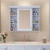 NicBex Bathroom Wall Mount Storage Cabinet Mirror Medicine Cabinet with Shelves - 2 of 4