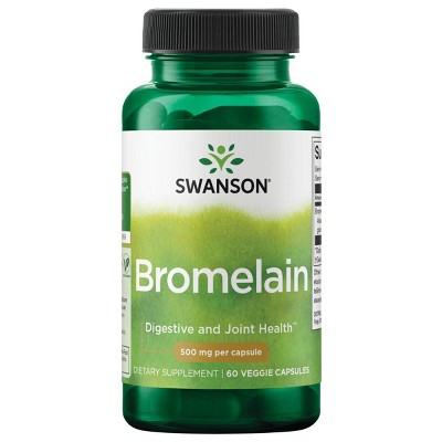 Swanson Bromelain 500 mg 60 Veggie Capsules.