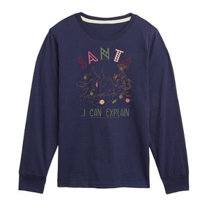 Boys' - Winnie the Pooh - Tigger Christmas - Santa I Can Explain Long Sleeve Graphic T-Shirt - 1 of 4