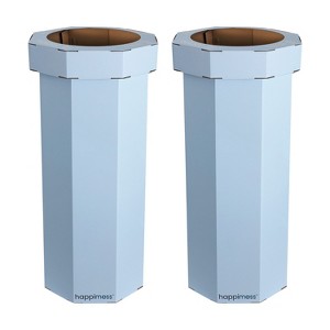 happimess Fleur 25-Gallon Traditional Classic Disposable Corrugated Cardboard Event Trash Can and Recycling Bin - 1 of 4