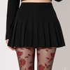 Anna-Kaci Women's Sheer Floral Pattern Tights with Bold Rose Motif and Stretch Mesh Design - Red - 2 of 4