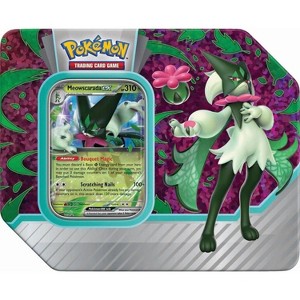 Pokemon TCG: Paldea Partners Meowscarada EX Tin - 5 Packs, Promos - 1 of 3