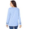 Woman Within Plus Size Floral Embroidered Sweatshirt Tee - 3 of 4