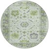 Mint Green And Ivory Floral Washable Indoor Outdoor Area Rug - 4 of 4