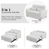 52.8" Pull-Out Loveseat Sofa Bed with Adjustable Backrest, 3 USB Ports & Tufted Design, - 4 of 4